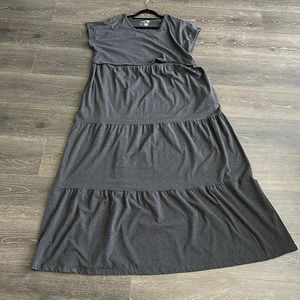 Latched Mama Cotton Tiered T-Shirt Maxi Dress